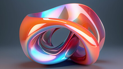 3D Abstract shape. AI Generated.
