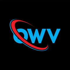 OWV logo. OWV letter. OWV letter logo design. Initials OWV logo linked with circle and uppercase monogram logo. OWV typography for technology, business and real estate brand.