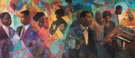 Fotobehang Design a mural that depicts significant moments and individuals in Black History Month © MKhalid