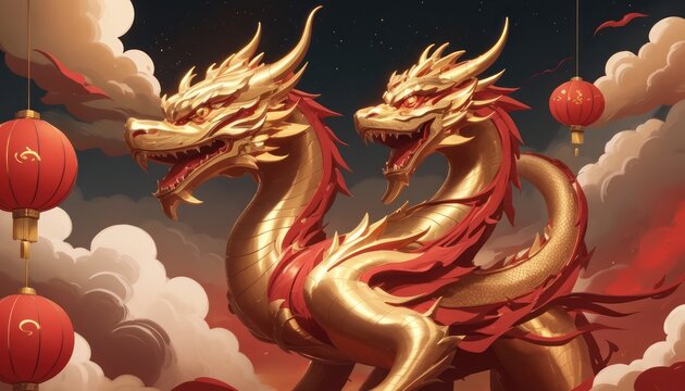 chinese new year, chinese style dragon statue, iconic dragon, wallpaper dragon, red dragon, dragon wood, ilstration dragon, sio naga, imlek tahun baru