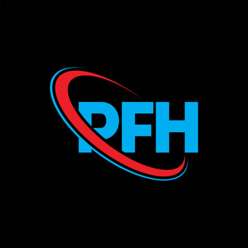 PFH logo. PFH letter. PFH letter logo design. Initials PFH logo linked with circle and uppercase monogram logo. PFH typography for technology, business and real estate brand.