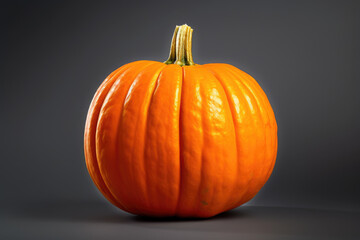 Pumpkin, gray isolated background
