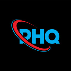 PHQ logo. PHQ letter. PHQ letter logo design. Initials PHQ logo linked with circle and uppercase monogram logo. PHQ typography for technology, business and real estate brand.