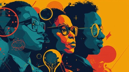 Showcase Black individuals who have made significant contributions to science, technology, engineering, and mathematics - obrazy, fototapety, plakaty