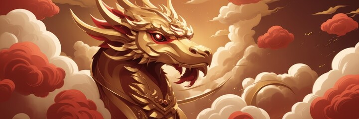 chinese new year, chinese style dragon statue, iconic dragon, wallpaper dragon, red dragon, dragon wood, ilstration dragon, sio naga, imlek tahun baru - obrazy, fototapety, plakaty