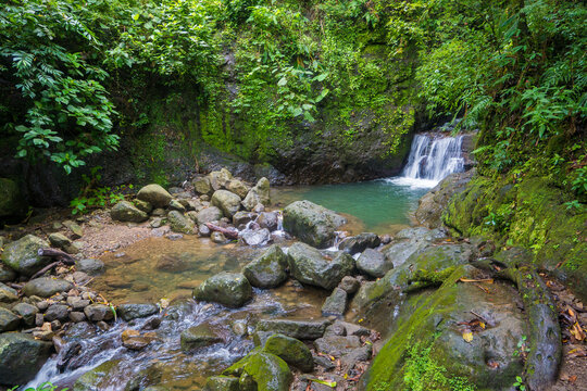 waterfall in the forest valle de anton panama