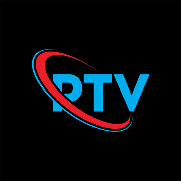 PTV logo. PTV letter. PTV letter logo design. Initials PTV logo linked with circle and uppercase monogram logo. PTV typography for technology, business and real estate brand.