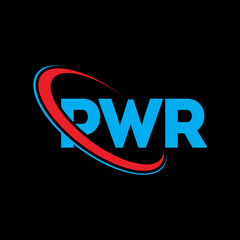 PWR logo. PWR letter. PWR letter logo design. Initials PWR logo linked with circle and uppercase monogram logo. PWR typography for technology, business and real estate brand.