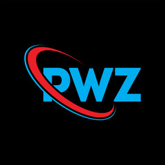 PWZ logo. PWZ letter. PWZ letter logo design. Initials PWZ logo linked with circle and uppercase monogram logo. PWZ typography for technology, business and real estate brand.