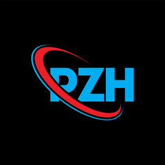 PZH logo. PZH letter. PZH letter logo design. Initials PZH logo linked with circle and uppercase monogram logo. PZH typography for technology, business and real estate brand.