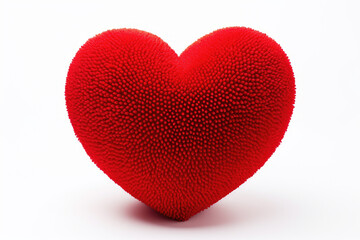 Red heart isolated white background