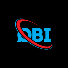 QBI logo. QBI letter. QBI letter logo design. Intitials QBI logo linked with circle and uppercase monogram logo. QBI typography for technology, business and real estate brand.