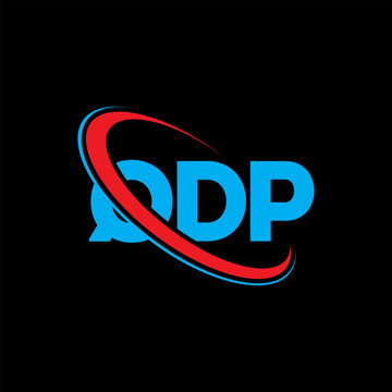 QDP logo. QDP letter. QDP letter logo design. Initials QDP logo linked with circle and uppercase monogram logo. QDP typography for technology, business and real estate brand.