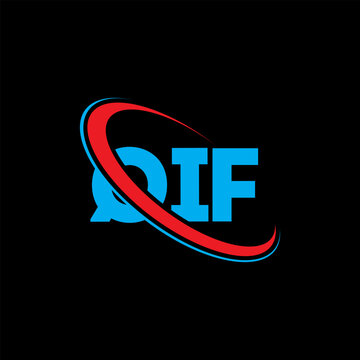 QIF logo. QIF letter. QIF letter logo design. Initials QIF logo linked with circle and uppercase monogram logo. QIF typography for technology, business and real estate brand.
