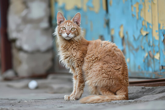 LaPerm cat - Originated in the United States, known for their curly, tousled coat and affectionate, outgoing nature