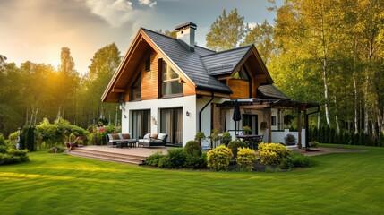 A modern and luxurious dream house, ideal for various property business purposes, including house rental, buying and selling, and investment