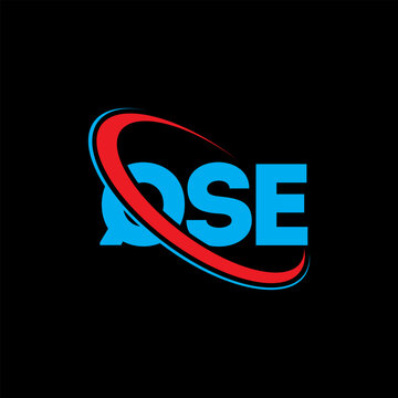 QSE logo. QSE letter. QSE letter logo design. Initials QSE logo linked with circle and uppercase monogram logo. QSE typography for technology, business and real estate brand.
