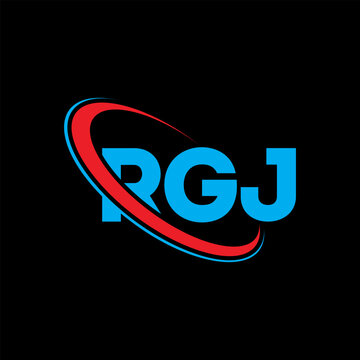 RGJ logo. RGJ letter. RGJ letter logo design. Initials RGJ logo linked with circle and uppercase monogram logo. RGJ typography for technology, business and real estate brand.