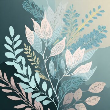 Fresh Petals and Leaves: Botanical Elements in Nature's Soothing Pastel Hues
