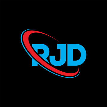 RJD logo. RJD letter. RJD letter logo design. Initials RJD logo linked with circle and uppercase monogram logo. RJD typography for technology, business and real estate brand.