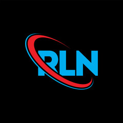 RLN logo. RLN letter. RLN letter logo design. Initials RLN logo linked with circle and uppercase monogram logo. RLN typography for technology, business and real estate brand.