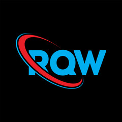RQW logo. RQW letter. RQW letter logo design. Initials RQW logo linked with circle and uppercase monogram logo. RQW typography for technology, business and real estate brand.