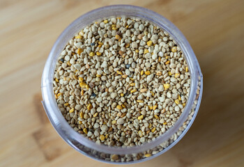 organic bee pollen grains from Brazil. Natural medicine.