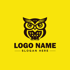 Owl logo for company, business, community, team logo and icon symbol clean flat modern minimalist business logo design editable vector