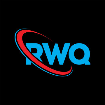 RWQ logo. RWQ letter. RWQ letter logo design. Initials RWQ logo linked with circle and uppercase monogram logo. RWQ typography for technology, business and real estate brand.