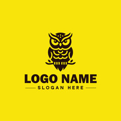 Owl logo for company, business, community, team logo and icon symbol clean flat modern minimalist business logo design editable vector