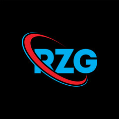 RZG logo. RZG letter. RZG letter logo design. Initials RZG logo linked with circle and uppercase monogram logo. RZG typography for technology, business and real estate brand.