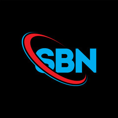 SBN logo. SBN letter. SBN letter logo design. Intitials SBN logo linked with circle and uppercase monogram logo. SBN typography for technology, business and real estate brand.