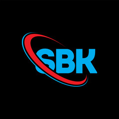SBK logo. SBK letter. SBK letter logo design. Intitials SBK logo linked with circle and uppercase monogram logo. SBK typography for technology, business and real estate brand.