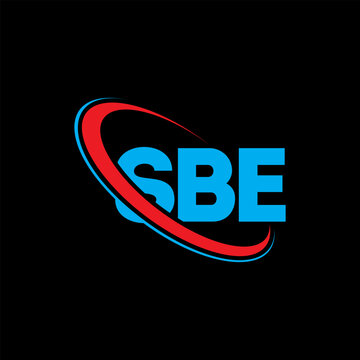 SBE logo. SBE letter. SBE letter logo design. Intitials SBE logo linked with circle and uppercase monogram logo. SBE typography for technology, business and real estate brand.