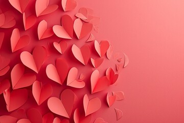 paper hearts valentine's day - 3D romantic card / background ( love , valentine , wedding )