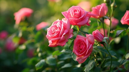 Pink rose garden