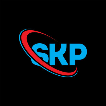 SKP logo. SKP letter. SKP letter logo design. Initials SKP logo linked with circle and uppercase monogram logo. SKP typography for technology, business and real estate brand.
