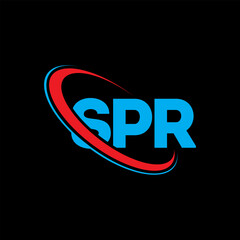 SPR logo. SPR letter. SPR letter logo design. Initials SPR logo linked with circle and uppercase monogram logo. SPR typography for technology, business and real estate brand.
