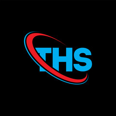 THS logo. THS letter. THS letter logo design. Initials THS logo linked with circle and uppercase monogram logo. THS typography for technology, business and real estate brand.