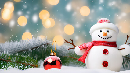 snowman on a christmas tree