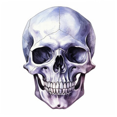 Fototapeta premium Skeleton head isolated on white background