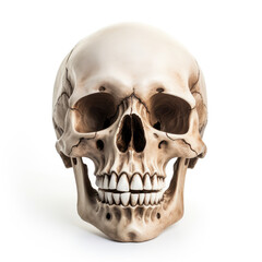 Obraz premium Skeleton head isolated on white background