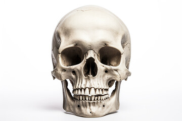 Fototapeta premium Skeleton head isolated on white background