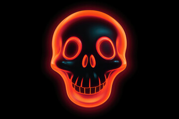 Skeleton head neon lights