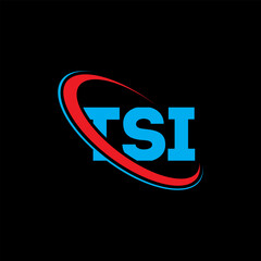 TSI logo. TSI letter. TSI letter logo design. Initials TSI logo linked with circle and uppercase monogram logo. TSI typography for technology, business and real estate brand.
