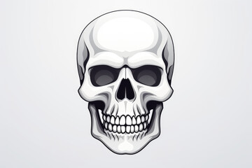 Skull head isolated on white background