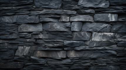 Slate stone wall pattern