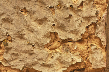 texture of old peeling paint, facade of the house