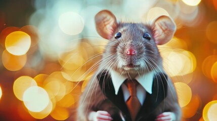 handsome rat businesman