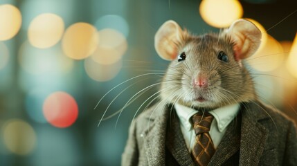 handsome rat businesman